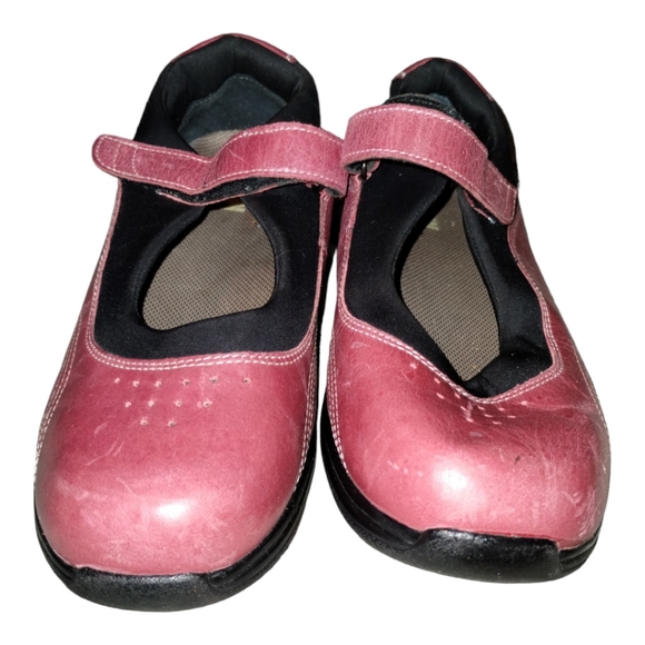 Drew Red Black Mary Jane Leather Orthotic Comfort Shoes Size 8.5 - Picture 9 of 10